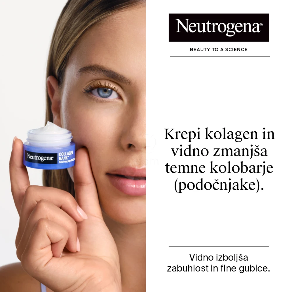 Neutrogena Collagen Bank Reviving, obnavljajoča gel krema za predel okoli oči (15 ml)